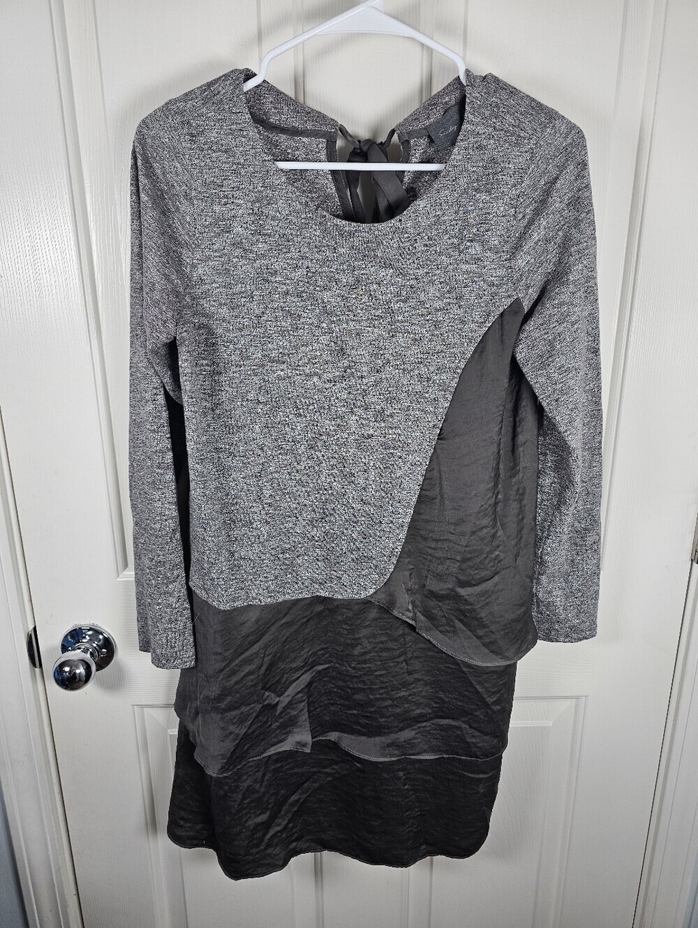 Anthropologie Sunday in Brooklyn gray tiered dress Size S
